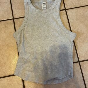 PINK Victoria's Secret Light Gray Tank Top